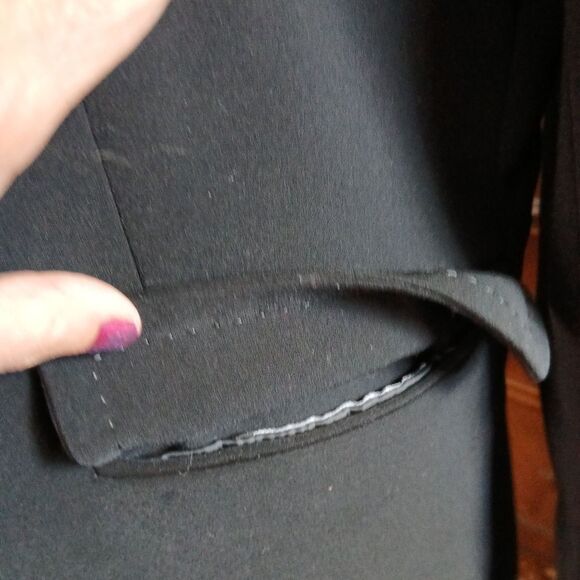 Gallery Macys Black Coat Machine Washable Coat SIZE S - Picture 13 of 15